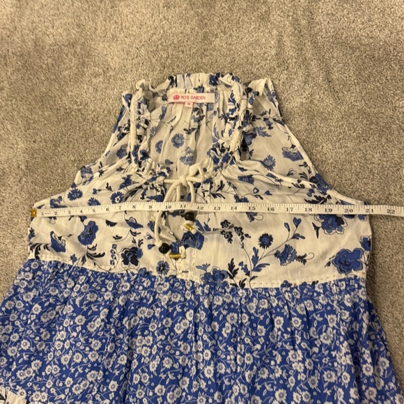 Tuckernuck Ro’s Garden sundress Sofia floral cotton dress Medium Provence blue - Picture 4 of 8